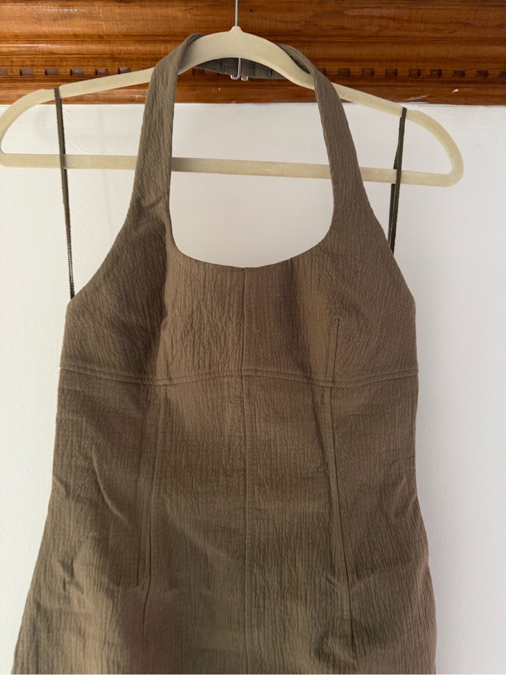 & Other Stories Taupe Halter Midi Dress - Picture 3 of 10